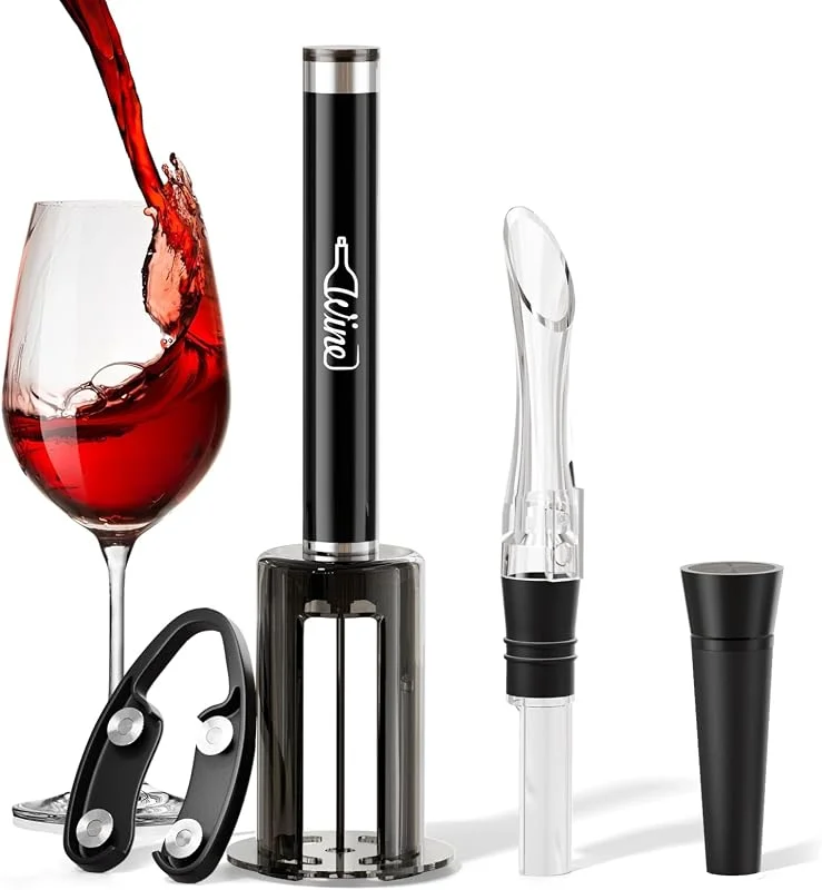 Besuche den Quntis-Store Quntis Luftdruck-Weinöffner 4-teiliges Geschenkset — Wein und Festtafel