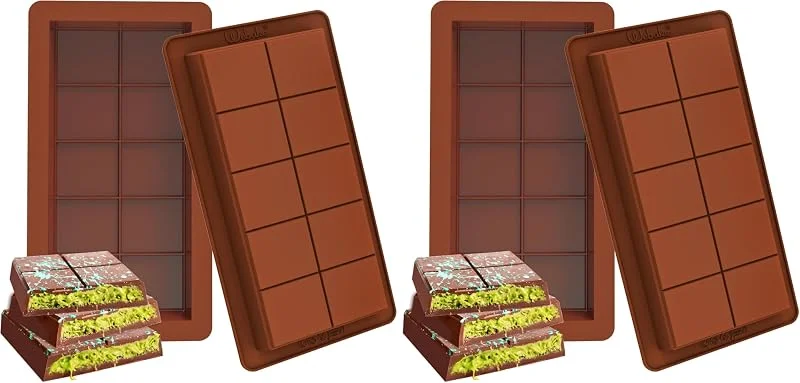Besuche den webake-Store Webake Schokoladenform Tief Silikon Schokolade Form 2 Stück LFGB Silikonform Schokoladentafel Form Tiefe Schokoladenform Extra Tief Schokoladen Form für Schokolade Praline Süßigkeiten (Packung mit 2) — Weihnachtskueche
