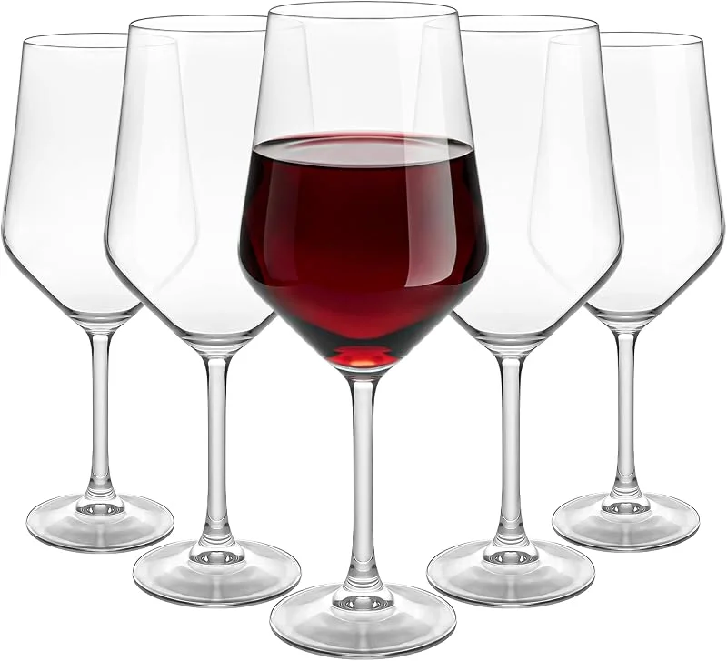 Besuche den KONZEPT-Store KONZEPT by Glasmark Rotweingläser 6er-Set 580 ml – Große Weingläser aus dünnwandigem Glas für maximale Aromaentfaltung – Elegante Weinkelche – Spülmaschinenfest — Wein und Festtafel