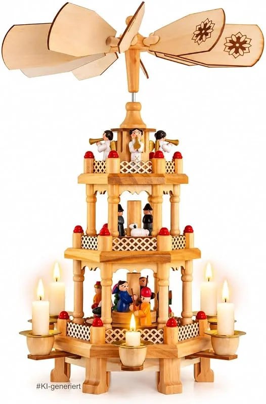 Marke: STEINWOHN Weihnachtspyramide aus Holz — Weihnachtsdeko