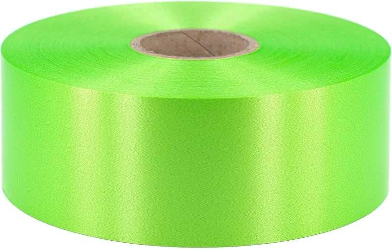 Marke: Star Geschenkband Ringelband 50mm x 100m wasserfest - 30 FARBEN in 5, 10, 19, 31, 50mm - Dekoband aus Kunststoff - Polyband Schleifenband zum Basteln von Weihnachtssternen & Autoschleifen - Maigrün — Geschenkverpackung