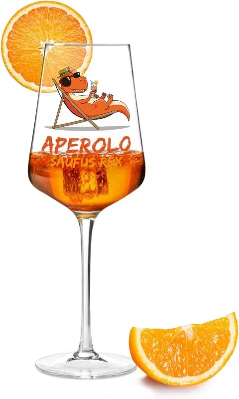 Besuche den GRAVURZEILE-Store GRAVURZEILE Aperol Glas - Aperolo Saufus Rex - Personalisiert mit Namen - Geschenkidee für Aperol Spritz & Cocktail Liebhaber - Weinglas für Sangria & Lillet — Wein und Festtafel
