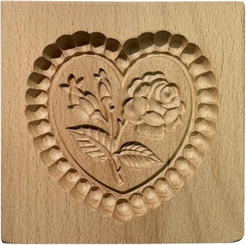 Marke: TOGEPP 2-Paket 3D lustige hölzerne Plätzchenform, DIY. Hölzerne Cookie Blume Cutter Mold Lebkuchenplätzchenformen, Kiefernkegel Keksschneider Drücken Sie 3D Kuchen Prägung Backform (Color : C) — Weihnachtskueche