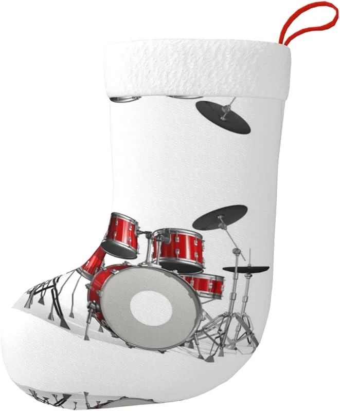Marke: WURTON WURTON Coole Trommel-Set, Weihnachtsstrümpfe, personalisierte Geschenke für Weihnachten, Neujahr, Strümpfe, Baumdekoration — Weihnachtsdeko
