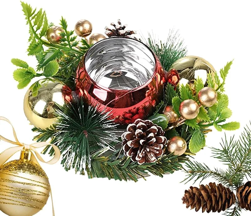 Marke: Generisch Weihnachtlicher Teelichthalter, rustikale Tischfigur, Dekoration — Advent und Tisch