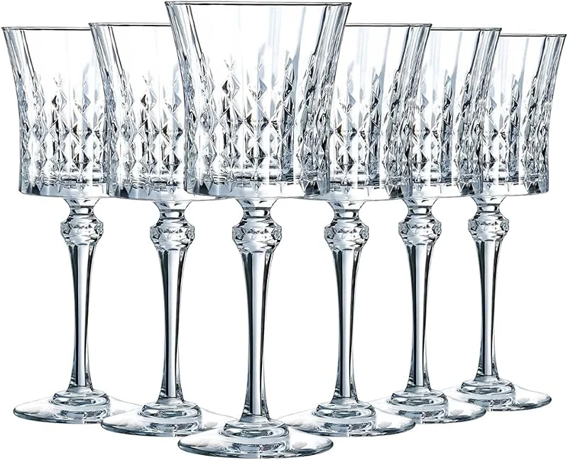 Marke: Cristal d'Arques Cristal d'Arques Paris, Weingläser, Lady Diamond, 19 cl, 6er Set — Wein und Festtafel
