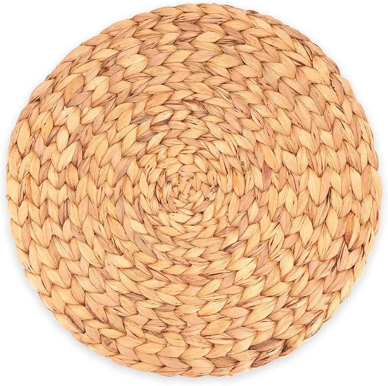 Besuche den Decorasian-Store Decorasian Platzset aus Seegras - Wasserhyazinthe, 4er Set Tischset abwischbar 35cm Tischuntersetzer rund Natur — Küche & Haushalt