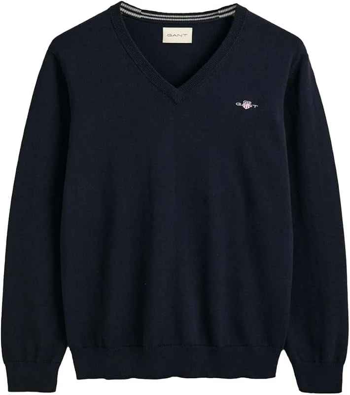 GANT Herren Classic Cotton V-Neck Pullover — Weihnachtsmode