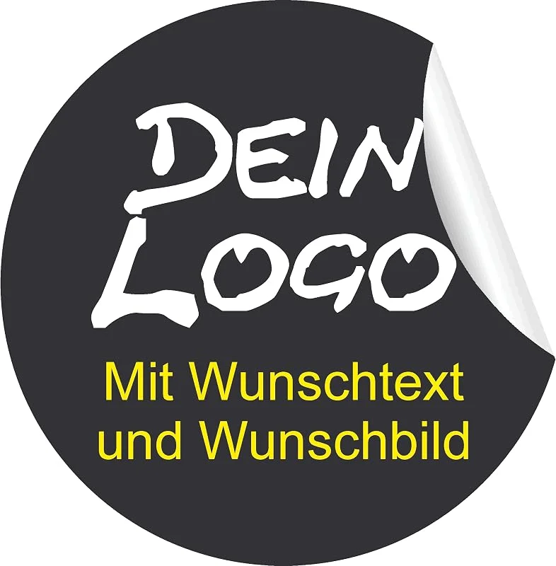 Besuche den SCHILDER HIMMEL-Store NEU! Individuell gestaltbare Aufkleber mit Wunschbild und Wunschtext – selbstklebend, wetterfest, glänzend – viele Größen und Mengen (3×3 cm bis 130×130 cm und 1 bis 1000 Stück wählbar) — Geschenkverpackung