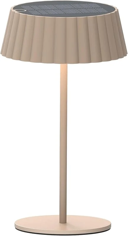 Besuche den BOLD-Store BOLD LED Solar-Tischleuchte - Dimmbare Akku Tischlampe Kabellos in Sand — Kerzenlicht Abendessen