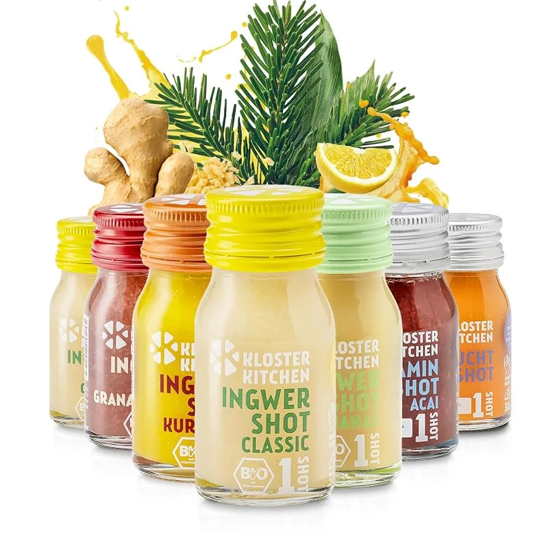 Besuche den Kloster Kitchen-Store DIY Adventskalender Füllung Inhalt zum Selber Befüllen Bio Ingwer Shot — Wein und Festtafel