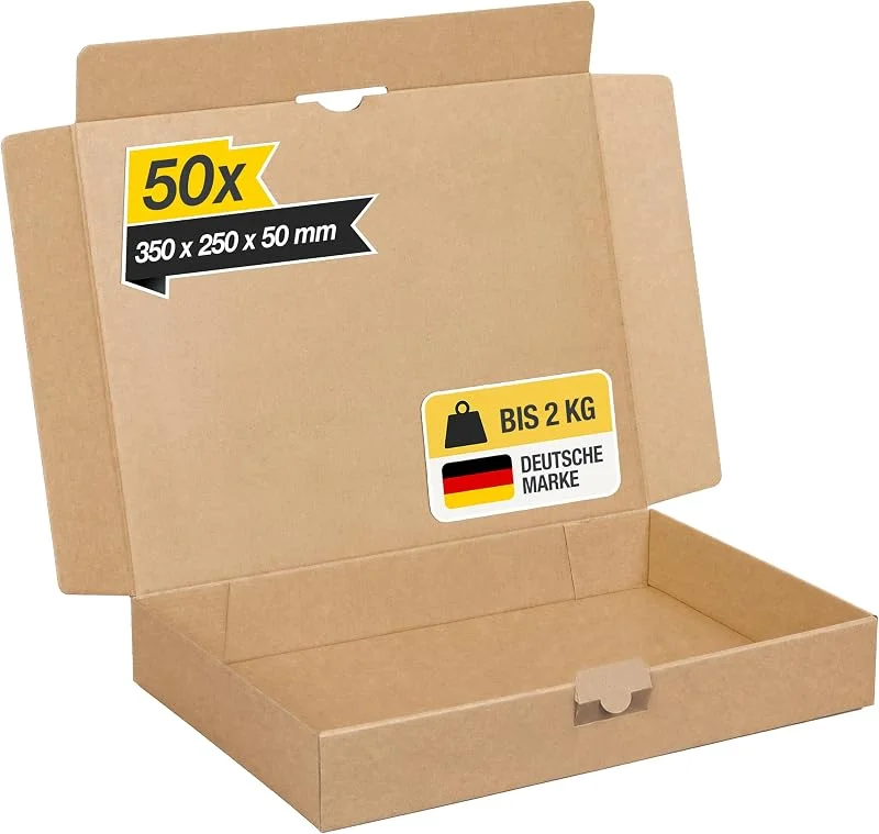 Marke: smiley pack smiley pack Maxibriefkarton DIN A4+ 350 x 250 x 50 mm braun 50 Stück — Geschenkverpackung