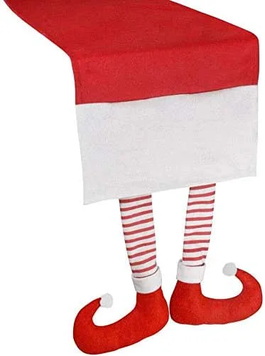 Marke: Toyland Toyland® Weihnachtselfen-Tischläufer, 30 x 176 cm, 3D-Elfenbein-Design – Weihnachts-Geschirr mit Elfen verhalten sich schlecht — Küche & Haushalt