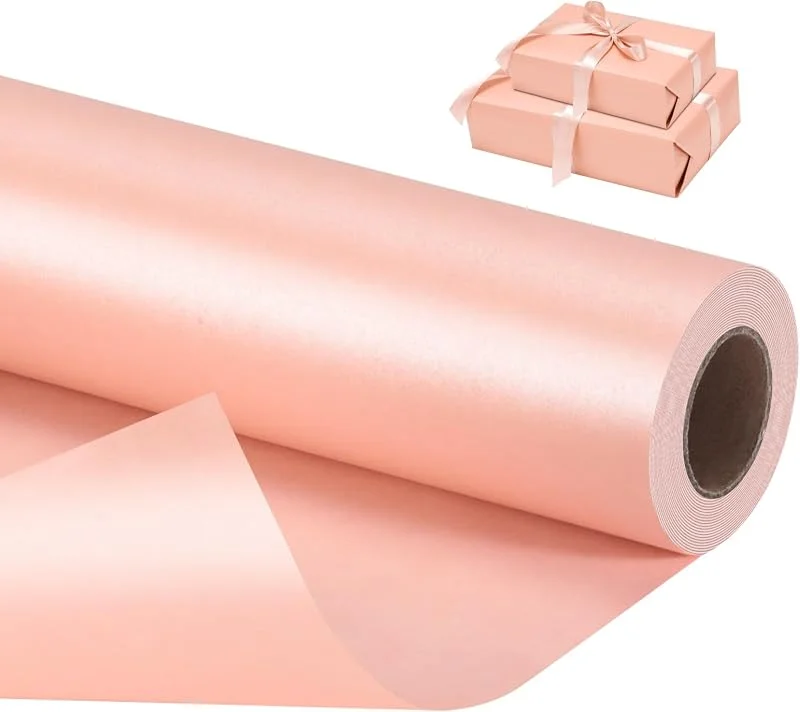 Besuche den VINATO-Store VINATO Geschenkpapier Rolle 1 Stück 43 cm × 10 m für Geschenkpapier Geburtstag, Hochzeit, Weihnachten & Partydekor, Rosa — Geschenkverpackung