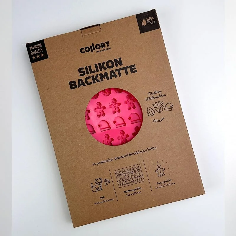 Besuche den Collory-Store Collory Medium Weihnachten (ca. 2, 5 cm) Silikon Leckerli Backmatte, Hundekekse DIY, Schokoladenform, Bonbonform, Christmas, antihaftend und lebensmittelecht (BPA-Frei) — Weihnachtskueche