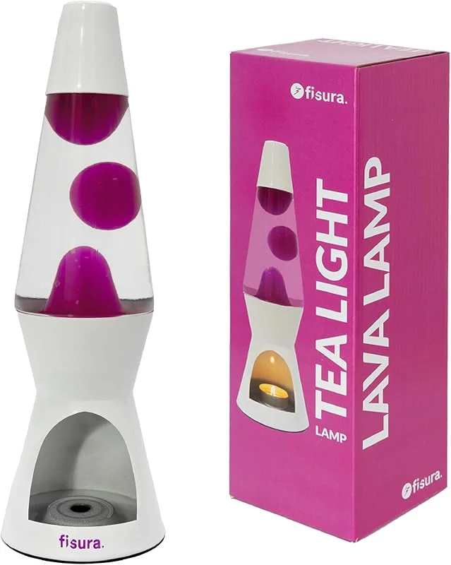 Besuche den FISURA-Store FISURA – Lavalampe mit Kerze. Stromfreie, rosa-weiße Lampe. Umweltfreundliche, originelles Geschenk. 29 cm x 8, 5 cm (Kerze nicht enthalten), LLC2410357 — Kerzenlicht Abendessen