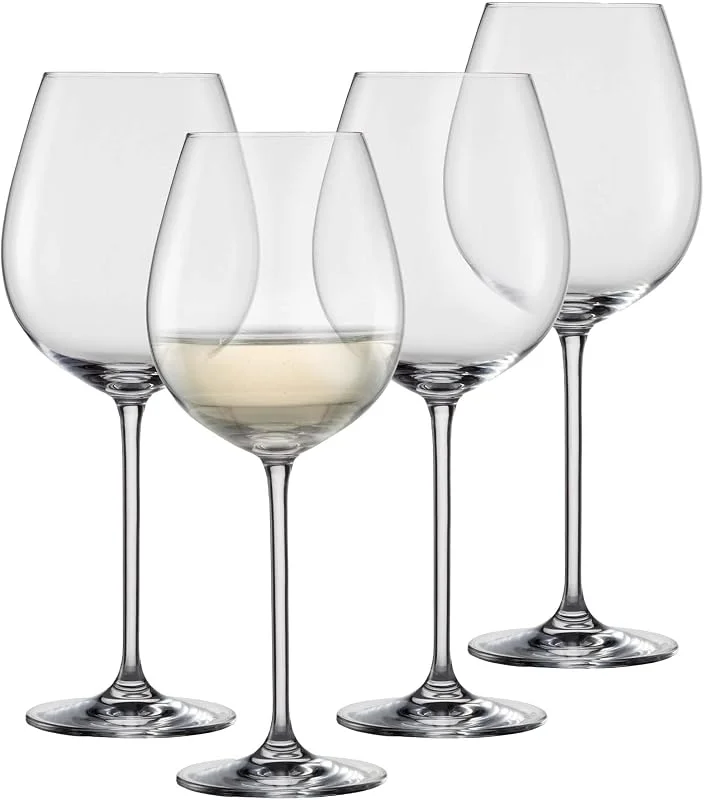Besuche den Schott Zwiesel-Store SCHOTT ZWIESEL Allround Weinglas Vinos (4er-Set), anmutige Weingläser für Rot- und Weißwein, spülmaschinenfeste Tritan-Kristallgläser, Made in Germany (Art.-Nr. 130011), Kristall — Wein und Festtafel