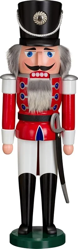 Besuche den Rudolphs Schatzkiste-Store Rudolphs Schatzkiste Nußknacker Husar rot groß HxBxT = 50x15x12cm NEU Weihnachten Seiffen Nutcracker Nüsse Erzgebirge Winter Dekoration Holzkunst Holz Weihnachtsmann Christmas Walnuss — Weihnachtsdeko
