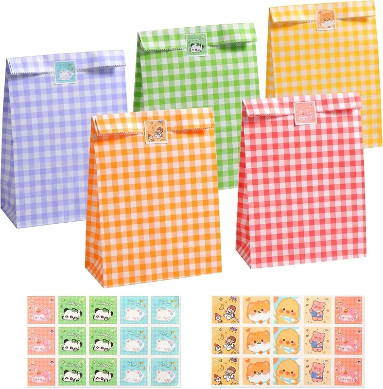 Besuche den Blendura-Store Blendura Papiertüten Kindergeburtstag 40 Stück mit Aufklebern — Geschenkverpackung