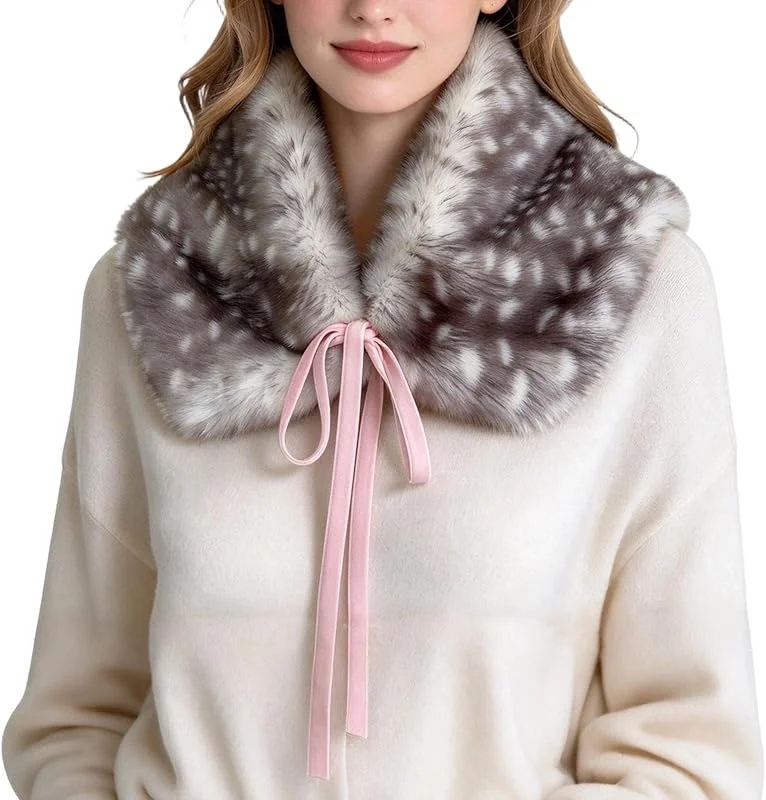 Marke: Ungtyb Pelzschal Wrap Realistisches Rentier Winter Plüsch Weihnachtskostüm — Weihnachtsmode