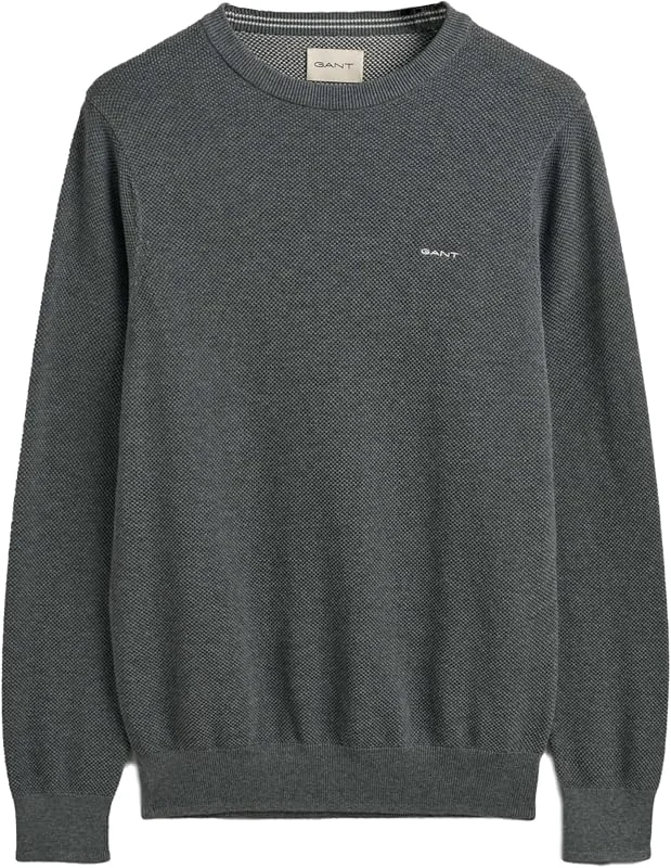 Gant Herren Cotton Pique C-Neck Pullover (1er Pack) — Weihnachtsmode