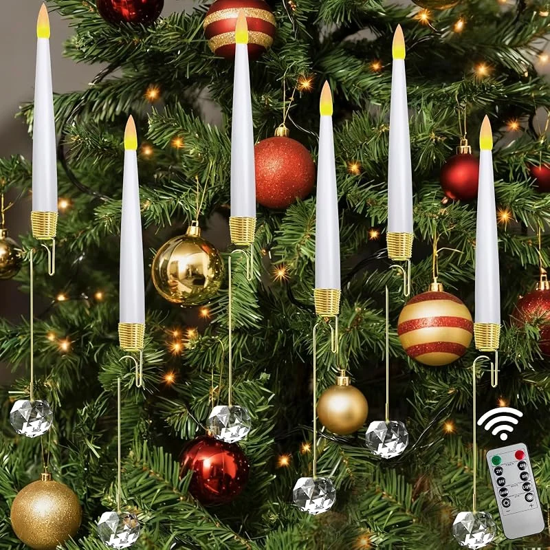 Besuche den YumSur-Store YumSur Stabkerzen Led Christbaumkerzen Kabellos mit Fernbedienung LED Kerzen, Weihnachtsbaumkerzen Weihnachtsbaumbeleuchtung Flammenlossen Weihnachtsker — Weihnachtsbeleuchtung
