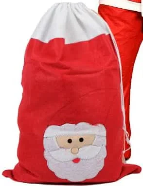 Marke: Santa Magix Nikolaussack Weihnachten Geschenksack 50x70 cm mit und ohne Motiv wiederverwendbar Geschenkbeutel für Weihnachten Nikolaus Deko Sack für Kinder Erwachsene — Weihnachtsdeko