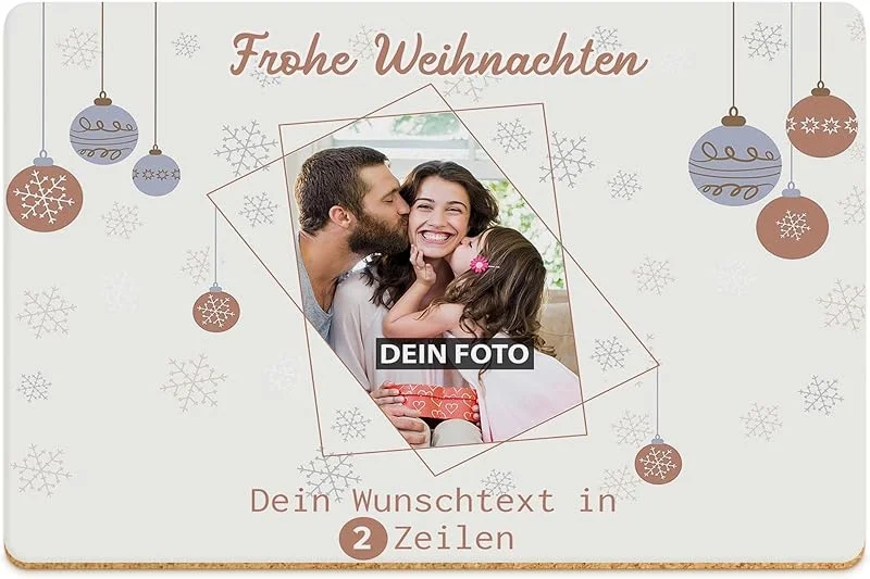 Besuche den Print Royal-Store PR Print Royal Weihnachts-Platzset mit Foto - Text — Küche & Haushalt