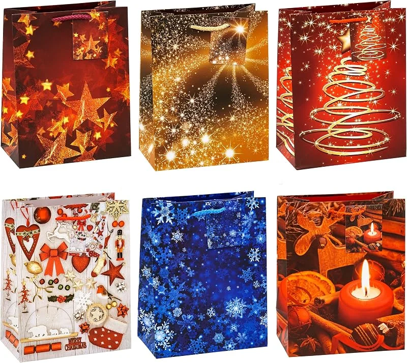 Besuche den TSI-Store TSI Geschenktüten WEIHNACHTEN SERIE 8, 12er Packung, Größe: Mittel (HxBxT 23 x 18 x 10 cm), Art. Nr. 83018 — Geschenkverpackung